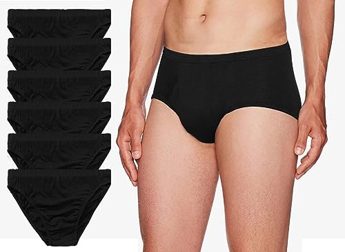Clossy London 6 Pack Premium Mens briefs pants Black Breathable Multipack Soft Cotton for Ultimate Comfort Underwear2