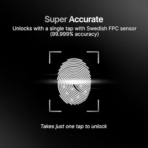 Image of QUBO Smart Door Lock Optima from Hero Group | 4-Way Unlocking | 4 Bolts | Fingerprint | RFID Access Card | Passcode | Key | 2-Year Warranty | Free Installation