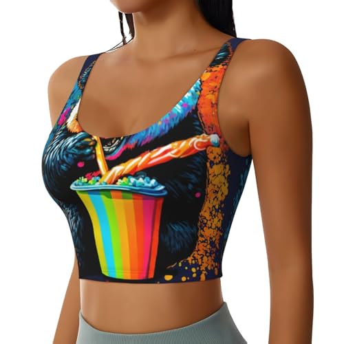 Women Summer Yoga Bras U-Shaped Back Athletic Vest Tops Shirts for Training2