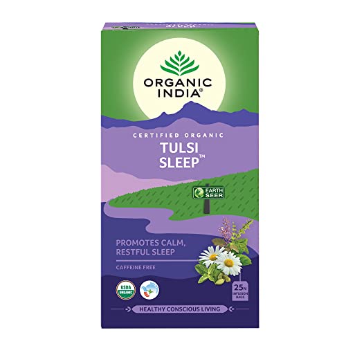 Image of Organic India Tulsi Green - 25 x 1.8g Lemon Ginger Tea Bags & Original, 25 Infusion & Sleep Tea Bags