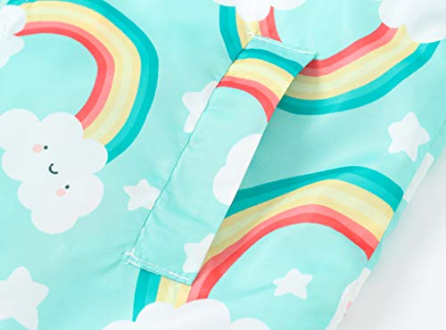 Tuiji Toddler Boys Girls Cartoon Print Zip Jacket Hooded Trench Lightweight Kids Coats Windbreaker Casual Outerwear 4T 5T Light Green thumb #4