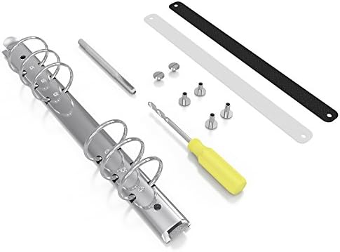 Stationery.Life Ring Binder Mechanism Replacement Kit for Personal Organizers Planners 6 Rings (Silver, A5)