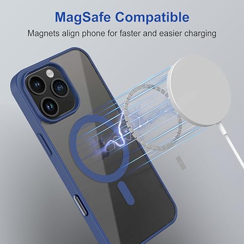 Image of amazon basics Back Case Cover for iPhone 16 Pro Max | Compatible for iPhone 16 Pro Max Back Cover | Scratch-Resistant Back Cover | Navy Blue