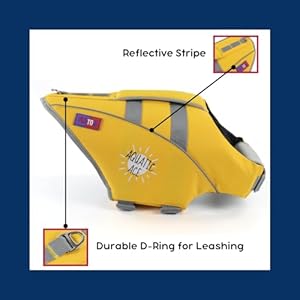 Large-Dog-Life-Jacket-Yellow-Neoprene-Lifejacket-for-Swimming-Boating-Vest-with-Velcro-and-Reflective-Aquatic-Dog-Life-Preserver-Flotation-Device-High-Buoyancy-and-Lifeguard-Handle-Pool-Safety-Vest-L - Cucciolini Doodles   Large-Dog-Life-Jacket-Yellow-Neoprene-Lifejacket-for-Swimming-Boating-Vest-with-Velcro-and-Reflective-Aquatic-Dog-Life-Preserver-Flotation-Device-High-Buoyancy-and-Lifeguard-Handle-Pool-Safety-Vest-L