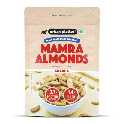 Image of Urban Platter Mamra Almonds, 250g (Rich in Healthy Fats and Protein | Nutrient-Dense | Premium Almond Variety)