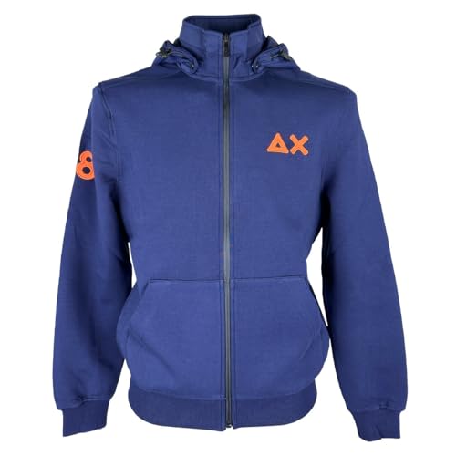 Sweat bleu SUN68 F44115 veste à capuche zippée homme taille XL