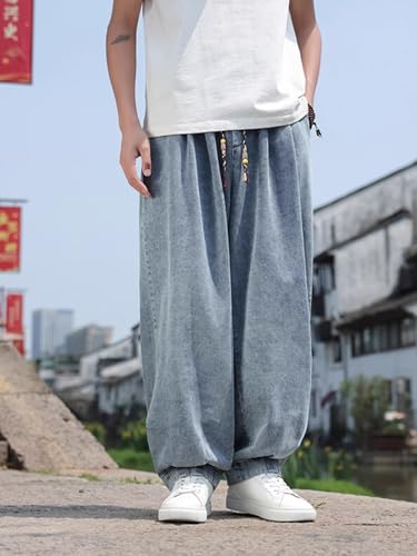 Cool and Light Jeans for Men in Summer Chinese Pants Mens Loose Casual Straight Trousers4