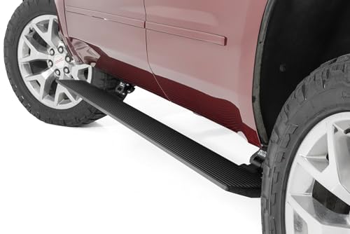 Rough Country Power Running Boards with LED Step Lights for Chevy Tahoe & GMC Yukon (2015-2020) - Dual Motor Electric Powerstep Board & Retractable Truck Steps
