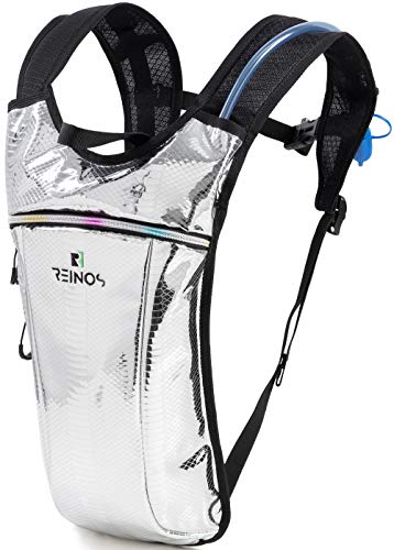 Hydration Backpack - Light Water Pack - 2L Water Bladder Included for Running, Hiking, Biking, Festivals, Raves