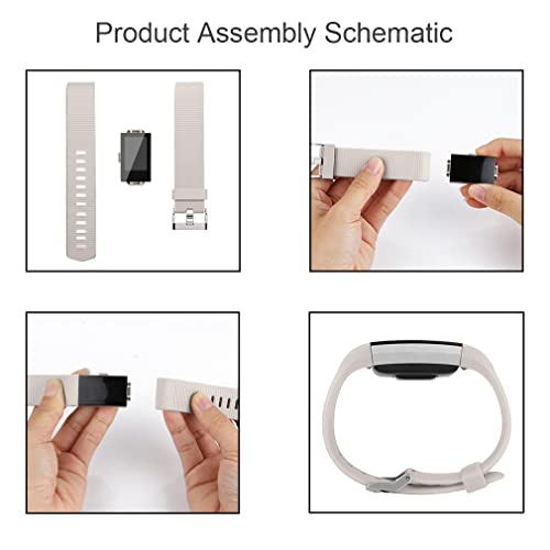 Image of Tobfit Watch Strap Compatible for Fitbit Charge 2 (Watch Not Included), Removable Soft Belts for Charge 2 Wristband, Smartwatch Band for Men & Women