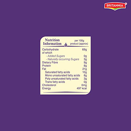 Britannia NutriChoice Digestive Biscuits Zero Maida & Zero ,100G+20G Extra=120 G-Refined Wheat Flour,Edible Vegetable Oil (Palm),Sugar,Wheat Bran,Liquid Glucose,Milk Extract &... - Image 3