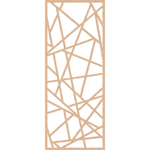 Image of Conway Decorative Pierced Fretwork Wood Wall Panels, 31 3 /8 inchW x 79 3 /8 inchH x 3 /8 inchT, Hickory