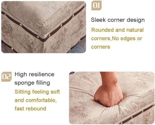 Taburete cambiador impermeable con almacenamiento rectangular de estilo europeo 5