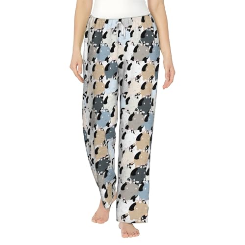 Pantalon de pyjama en flanelle douce imprimé vache : cadeau idéal