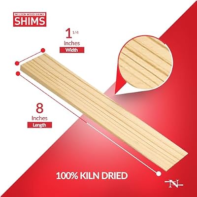 Nelson Wood Shims - 8-Inch Wood Shims for Leveling, Pro Pack, 120 Count Wedges for Toilets, Tables, Doors & Furniture Levelers for Uneven Floors
