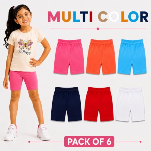 Image of MERIDA Cotton Cycling Shorts for Girl's (Pack of 6)