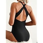 Herseas One Piece Swimsuit Women Slimming Tummy Control Bathing Suit Crisscross Back Athletic Modest Swim Suit 2026 - Image 3