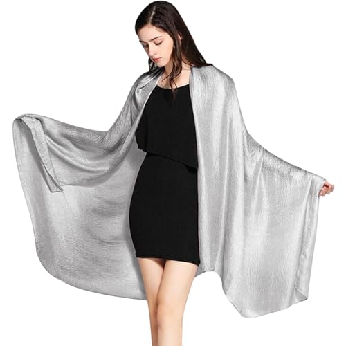 ANKOMINA Women Soft Large Long Scarf Lightweight Cotton Linen Beach Shawl Wraps Silky Pashmina Wedding Bridal Scarves