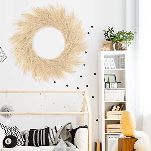 Hananona ARTIFICIAL PAMPUS WREATH Artificial Pampas Grass Wreath thumb #8