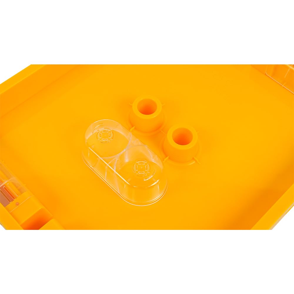 Bee Top Feeder, Plastic Bee Feeder Hive Top Upgraded Square Suitable for Two Group of Bees for Langstroth 10 Frame Beekeeping Supplies Tool