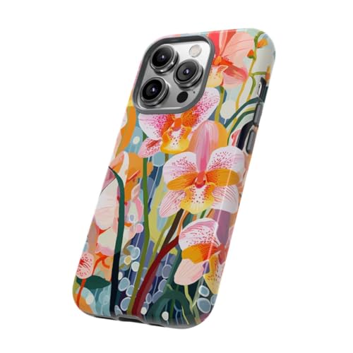 Coque iPhone 14 Pro rigide orchidée multicolore anti-rayures - 2