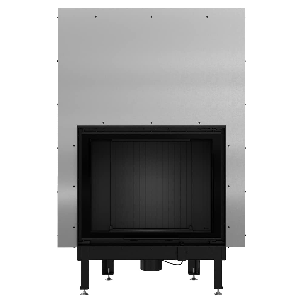 KRATKI Inserto per camino in acciaio a legna NADIA 13 kW Ø200 saliscendi A+ | Acciaio nero, efficienza 81%, classe A+. Ecodesign, BImSchV 2, Kratki PRO; per recupero calore.; combustione efficiente