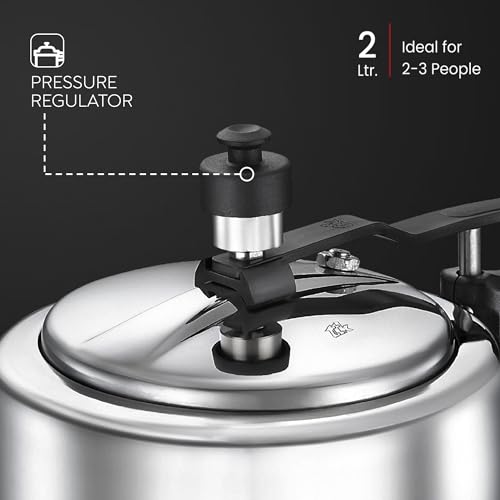 Image of Judge by Prestige 2L Classic Stainless Steel Pressure Cooker (Innerlid)|Sturdy Handles |Gas & Induction Compatible