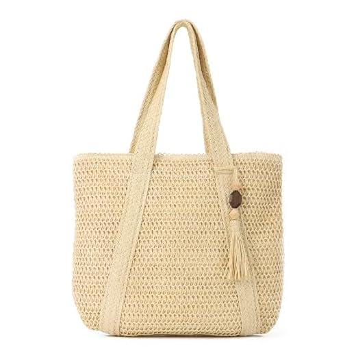 EVEOUT Borse Tote in Rafia per Donna Bohémien Borsa paglia grandi Estive Borse a spalla per spiaggia vacanze viaggio