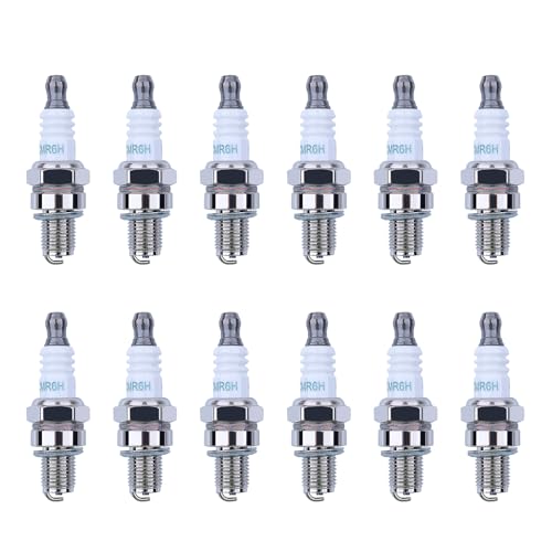 Atunee 12Pcs CMR6H Spark Plug Replace for NGK 3365, and Fit for Stihl FS90 FS100 FS110 HL90 HL110 HT100 KM90 BR500 BR550 BR600 Trimmer