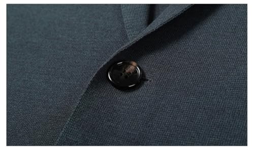 Mens Solid Casual Business Suit Knitted Jackets Solid Color Slim Single Breasted Cardigan4