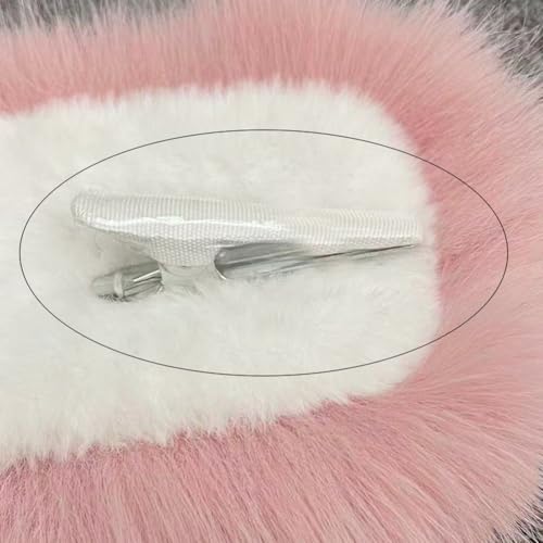 Zcargel Winter Scarves 75cm Artificial Fur Scarf Faux Fur Collar Wrap with Clip Women Neck Warmer Shrug Scarf Classic Scarf3