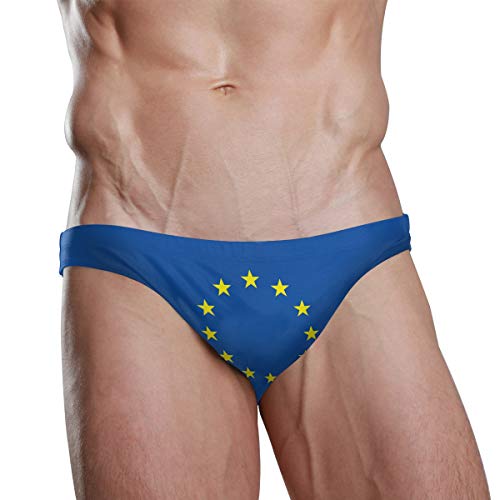 Men Swim Brief Bikini European Flag Beach Bikini for Men Swim Underwear Large