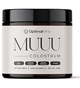 Optimal Prime - MUUU Bovine Colostrum Supplement and Superfood Powder for Gut Health, Bloating, I...
