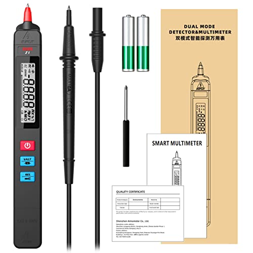 Bside Pen-Type Digital Multimeter 3-Results Display Portable Smart Auto Range Voltmeter Resistance Continuity Frequency V-Alert Live Check Ac/Dc Voltage Tester With Flashlight #TOP7