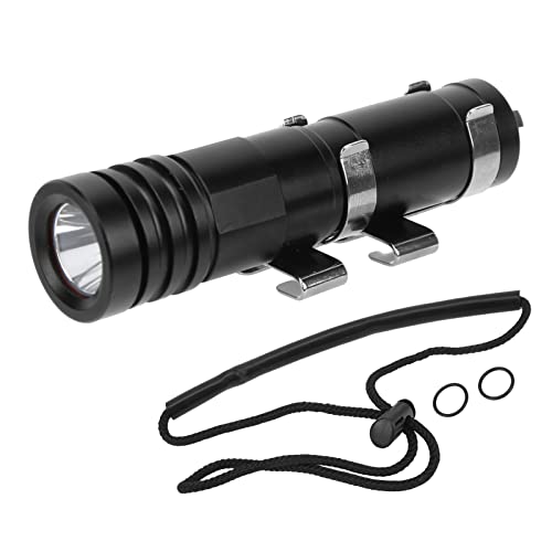 Yuecoom Mini Diving Light,Multifunctional Waterproof Diving Light,200M Underwater LED Flashlight,Aluminum Alloy Camping Lantern(Black)