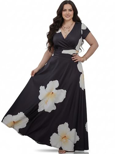 Image of KOH KOH Womens Long Modest Floor Length Flowing Summer Print Maxi Dress