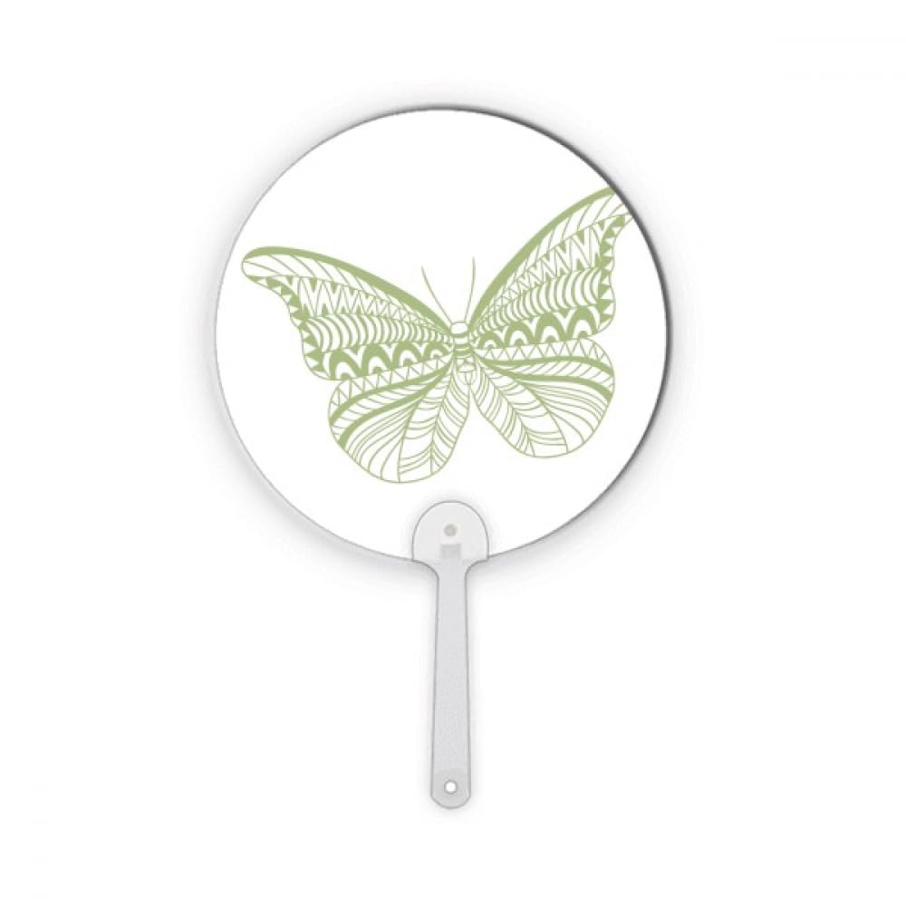 Éventail rond en plastique no/no Green Kite style Art Deco pour vos décorations artisanales
