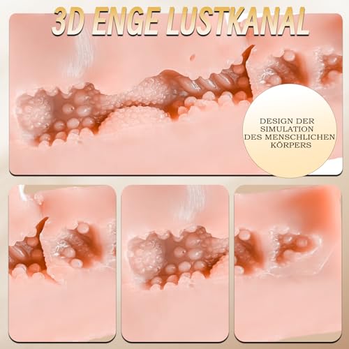 Realistische Masturbator Taschenmuschi Realistisch Groß Masturbieren für Männer Sex Spielzeug für die Männer Solo Manuelle Cup-Masturbatoren Sex toys Penis Masturbatoren mit 3D Vagina Pussy – Bild 7