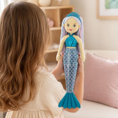 Sweety Toys 11902 Poupée en Tissu en Forme de sirène Turquoise 45 cm