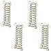 Lot de 4 ressorts de tension pour tente de camping - Ressort en acier pour voile d'ombrage - Accessoires de fixation en acier inoxydable - Ressort de traction pour un montage sûr - Chromé