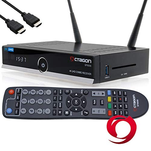 OCTAGON SF8008 4K UHD HDR odbiornik Combo 1 x DVB-S2X, 1 x DVB-C/DVB-T2, satelita i naziemna, Enigma2 Linux, HDMI, Dual WiFi