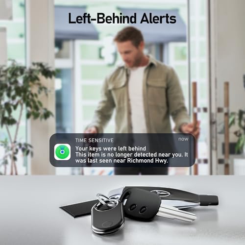 Air Tags-2 Pack Tracker Tag Work with Apple Find My (iOS 14.6 Above Only) Air Tag 2 Pack Smart Tag Item Finders for Key, Luggage, Backpack,etc. (Black, 2 Pack) - Image 5