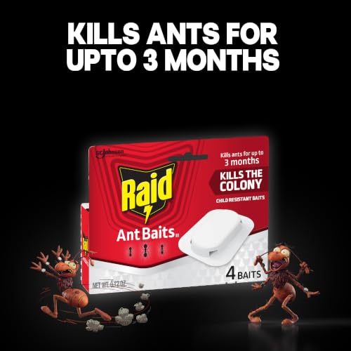 Image of Raid Ant Killer Baits, for Household Use, Kills the Colony, Kills Ants for 3 Months, Child Resistant, 4 Count