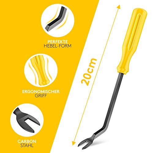 Befestigungsclips Auto + Auto Demontage Werkzeuge Set von SCHMITZ.Tools [700 Teile] Hebelwerkzeug Auto - Kfz Werkzeug - Auto Zubehör Innenraum - Auto Clips - Klips - Spreiznieten - Befestigung Clips