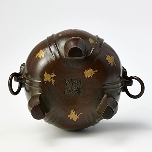 Incense-Burners-Copper-Incense-Burner-Retro-Three-Legged-Stove-Imitation-Lion-Cover-Household-Incense-Stick-Aroma-Sandalwood-Incense-Burner-Incense-Holders-Backflow Incense Burners Copper Incense Burner Retro Three Legged Stove Imitation Lion Cover Household Incense Stick Aroma Sandalwood Incense Burner Incense Holders Backflow