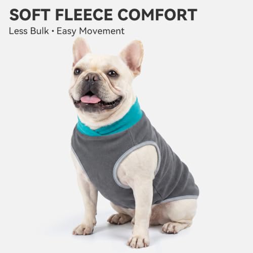 Image of cyeollo 2 Pack Fleece Dog Sweater Pullover Lightweight Reflective Jacket