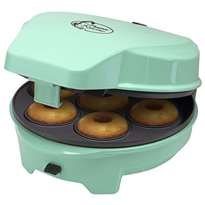 Bestron 3-in-1 Waffeleisen, Waffeleisen mit 3 auswechselbaren Backplatten: Waffel-, Donut- und Cake Pop, inkl. Backampel & Antihaftbeschichtung, 700 Watt, Farbe: Mint – Bild 4