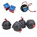 VGEBY 4PCS Pool Cue Chalk Holder, Cue Chalk Pocket Rubber Billiard Pool Chalk Holders with Cord (black)