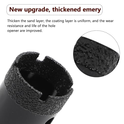 KtbeYTi 2 PCS Diamond Hole Saw 25 mm Diamond Drill Bit Set Diamond Core Hole Cutter with Center Drill Bit for Tile Marble Ceramic(Black) - Image 3
