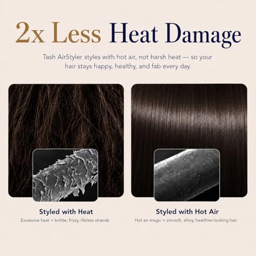 Image of Tash Hair 4 in 1 AirStyler- Auto Wrap Curlers, Volumizing Brush & Blow Dryer | 50% Less Heat Damage, 1200 Watts, 3 Heat Modes, 360 Airflow, Ionic Technology- All in One Styler (1 Year Warranty)